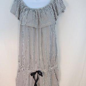 Lascana Venus Tie waist Striped OffShoulder Romper